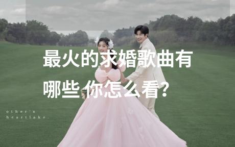 最火的求婚歌曲有哪些 你怎么看？