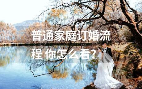 普通家庭订婚流程 你怎么看？