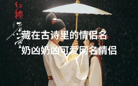 藏在古诗里的情侣名 奶凶奶凶可爱网名情侣