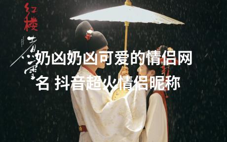 奶凶奶凶可爱的情侣网名 抖音超火情侣昵称