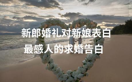 新郎婚礼对新娘表白 最感人的求婚告白