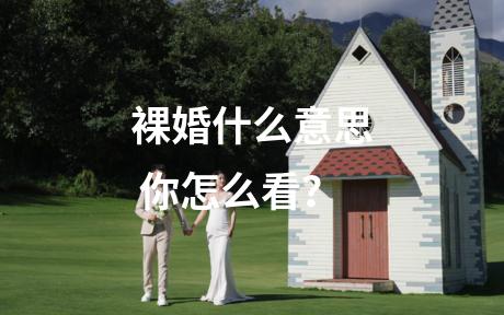 裸婚什么意思 你怎么看？
