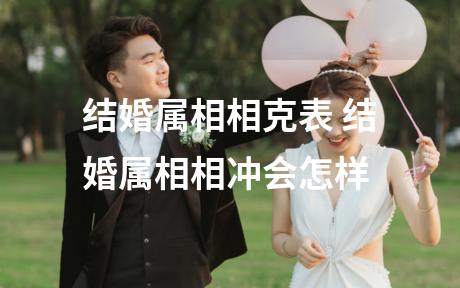 结婚属相相克表 结婚属相相冲会怎样