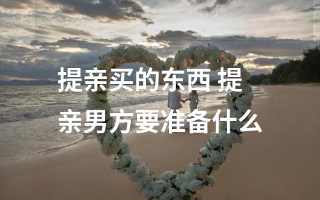提亲买的东西 提亲男方要准备什么