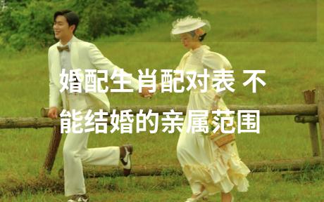 婚配生肖配对表 不能结婚的亲属范围