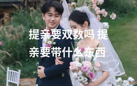 提亲要双数吗 提亲要带什么东西