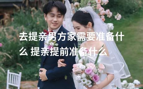 去提亲男方家需要准备什么 提亲提前准备什么