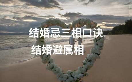 结婚忌三相口诀 结婚避属相