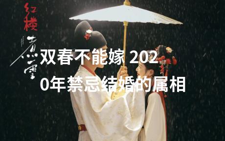 双春不能嫁 2020年禁忌结婚的属相