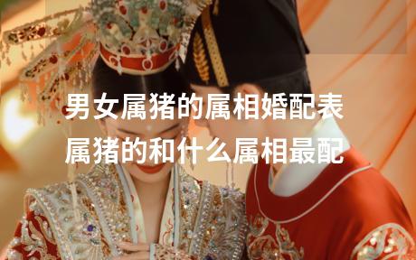 男女属猪的属相婚配表 属猪的和什么属相最配