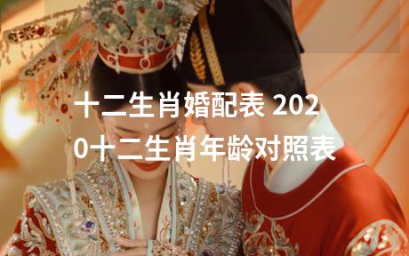 十二生肖婚配表 2020十二生肖年龄对照表