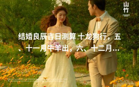 结婚良辰吉日测算 十龙狗行，五、十一月牛羊出，六、十二月鼠马同。