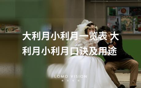大利月小利月一览表 大利月小利月口诀及用途
