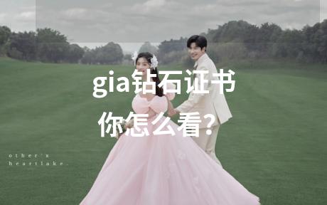 gia钻石证书 你怎么看？