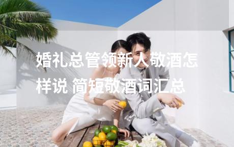 婚礼总管领新人敬酒怎样说 简短敬酒词汇总