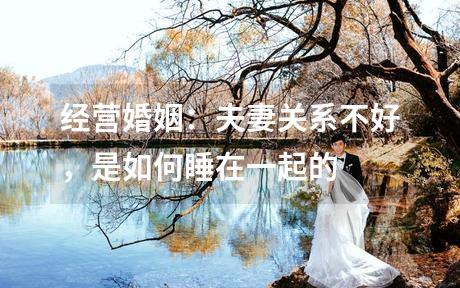 经营婚姻：夫妻关系不好，是如何睡在一起的