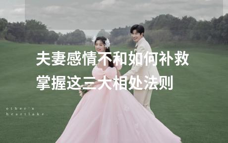 夫妻感情不和如何补救 掌握这三大相处法则